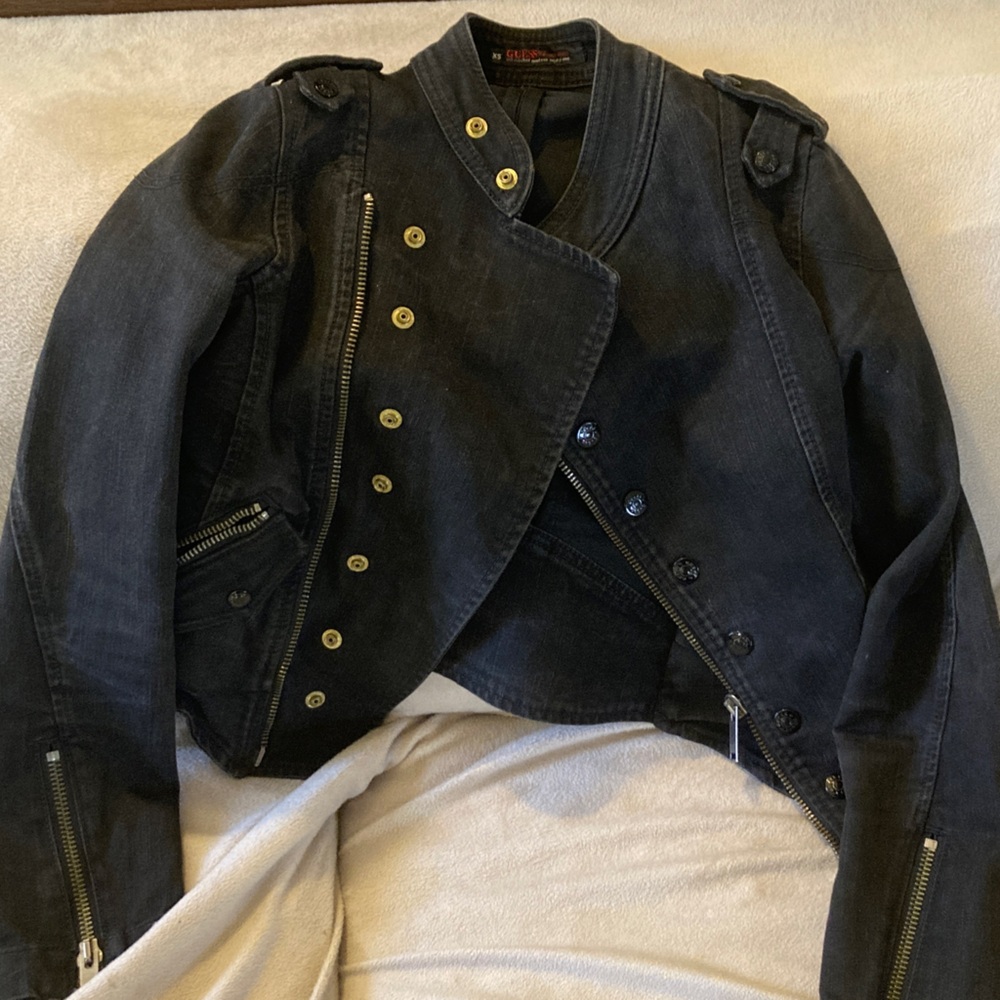 Guess Black Military Style Jacket